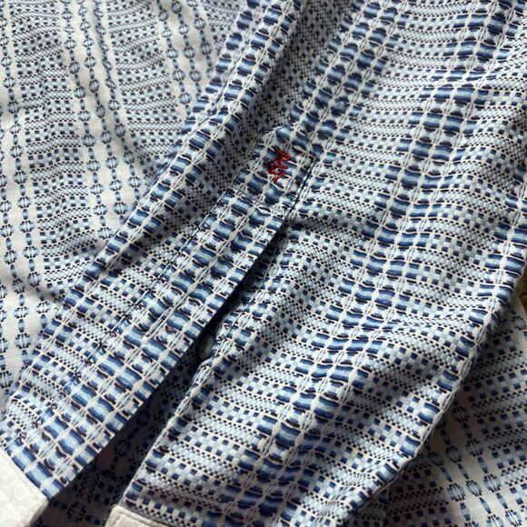 Robert Graham Intricate Geometric Weave Pattern French Cuff Button-Up Shirt XL - Picture 5 of 13